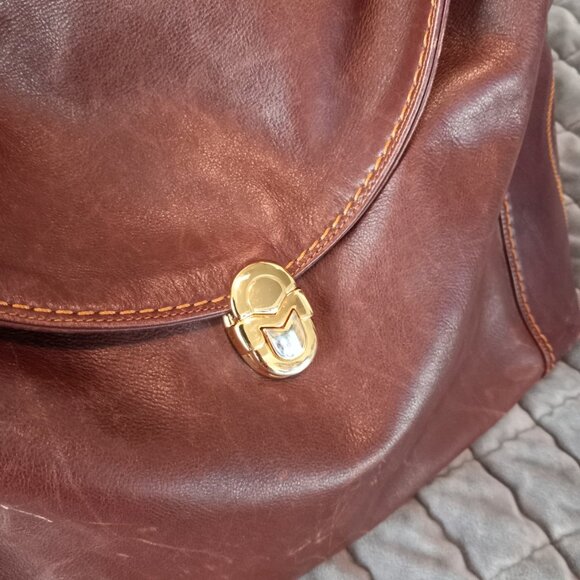 Marino Orlandi Brown Leather Shoulder bag - Picture 4 of 8